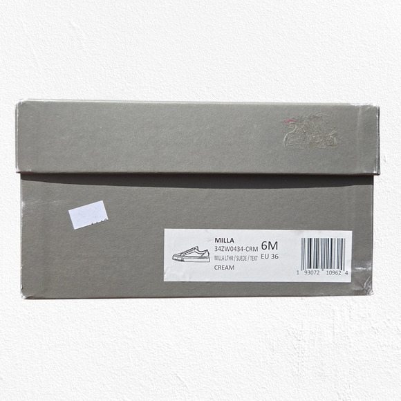 AllSaints Milla Cream Leather Canvas Low Top Platform Sneakers Size 6M / EU 36 - Picture 3 of 14